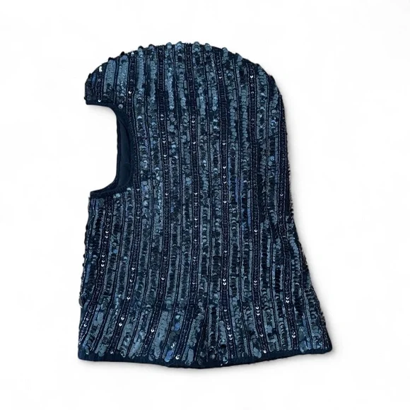 NWOT Dolce & Gabbana Wool Blend Black Knitted Sequin Hood Scarf Shawl Wrap NWOT Dolce & Gabbana Wool Blend Black Knitted Sequin Hood  main image 2